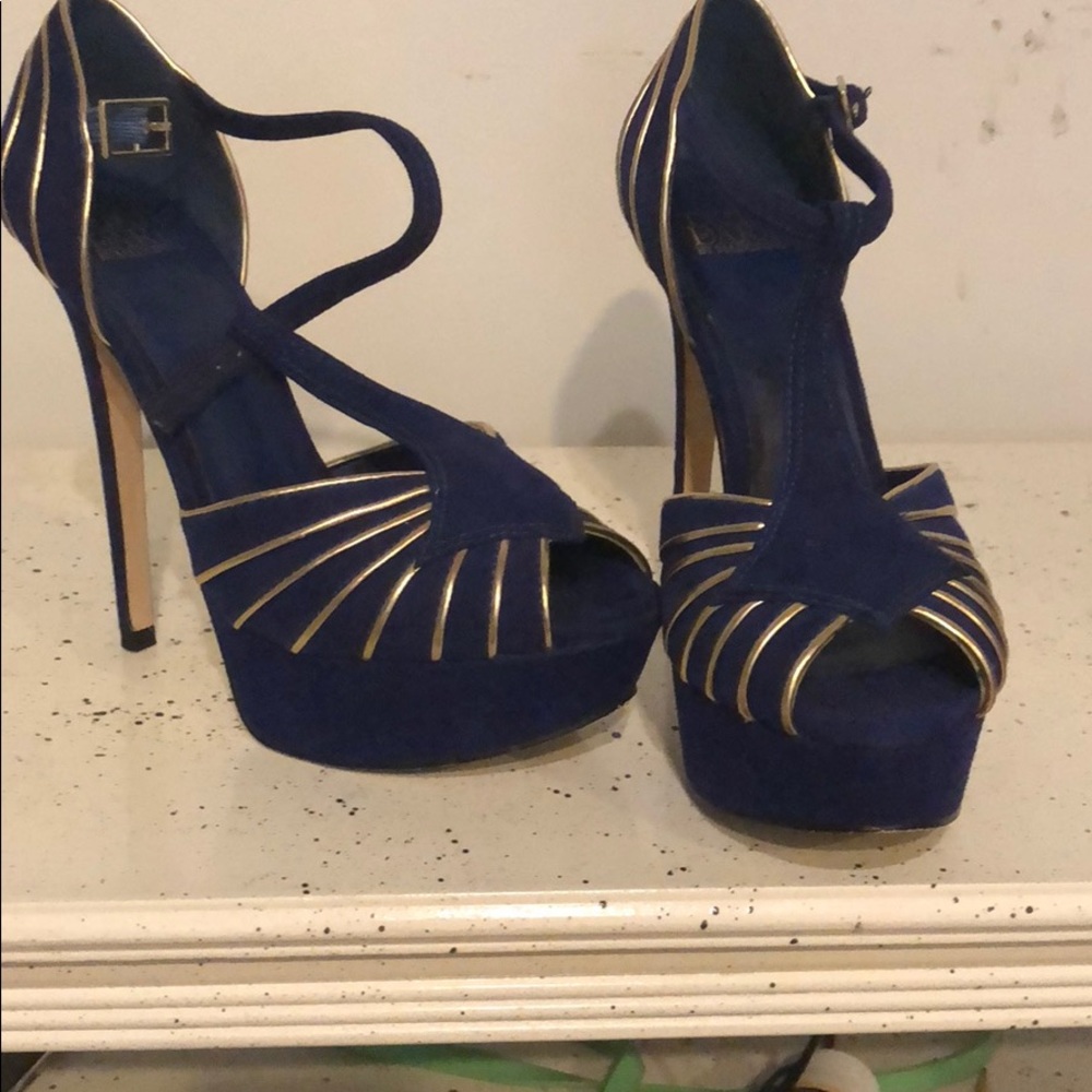 Sexy blue suede shoes